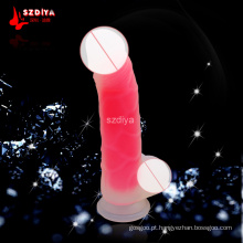 Dildo do silicone do pénis do produto adulto do brinquedo do sexo para a fêmea (DYAST395B)